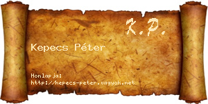 Kepecs Péter névjegykártya